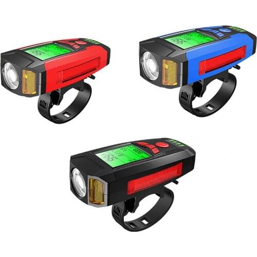 Bike Computer With Bicycle Lights Bike Horn NEW MTB Riding Bicycle Computer Speed Meter Odometer Stopwatch Backlight For Cycling