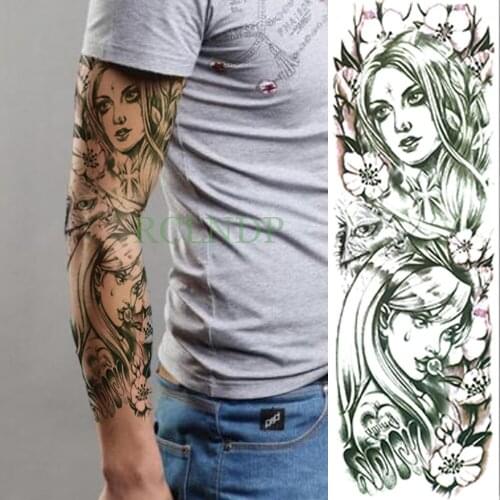 Waterproof Temporary Tattoo Stickers lady Peach plum flower full arm body art tattoos fake tatto back flash tatoo for men women