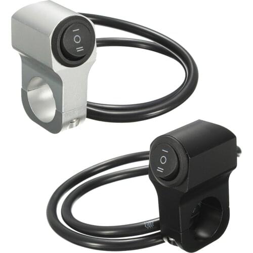 7/8 Inch Aluminum Alloy Motorcycle Handlebar Headlight Switch Three-position Waterproof Switch 12V Fog Spotlight Retro Switch