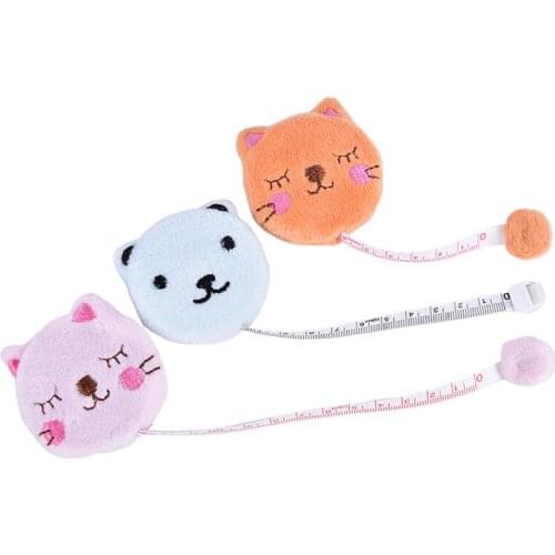 Cloth Making Cartoon Plush Animals Shape 150cm 60 Inch Sewing Tool Measure Ruler Retractable Tape