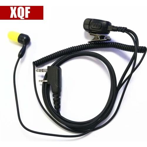 XQF 10PCS 2-Pin Foam Slow Rebound Earbud Earpiece Mic PTT Headset for Kenwood Baofeng TYT WOUXUN Walkie Talkie