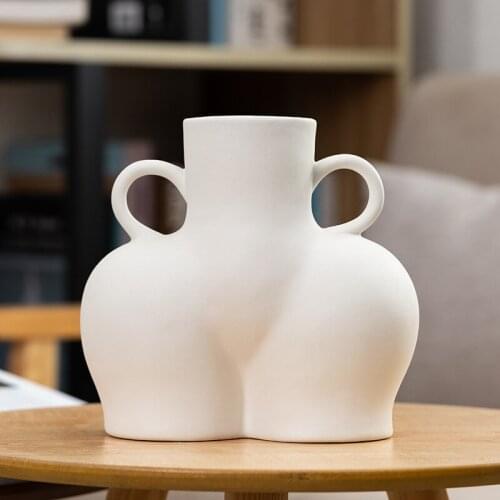 Female Human Body Butt Art Vase Exquisite Ceramic Ornaments Nordic Style Home Simulation Crafts Ornaments Desktop Ornaments