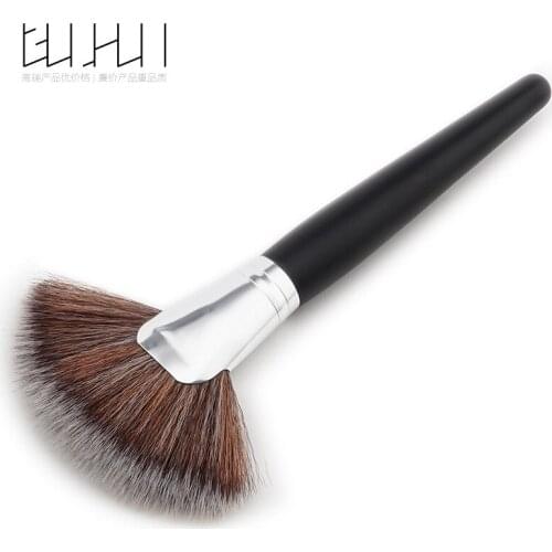 1 Pcs Professional Fan Shape Makeup Brush Blending Highlighter Contour Face Loose Powder Brush Cosmetic T-01-027