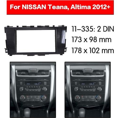 2 din Car Radio Facia for NISSAN Teana, Altima 2012+ Fascia Dash CD Trim Installation Kit 11-335