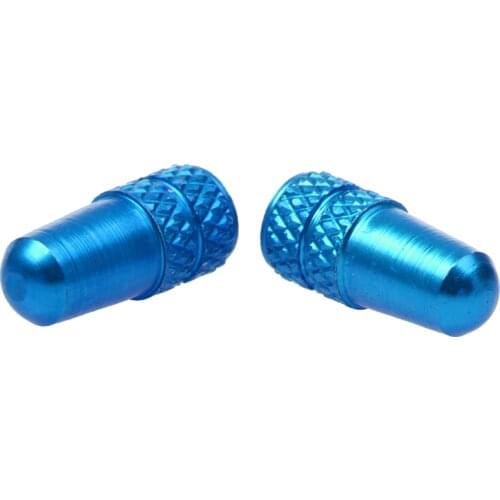 2pcs Cycling MTB Bike Aluminum Alloy Presta Valve Cap Dust Cover Light Blue French Presta valve dust cap