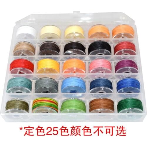 25-color Round Wax Leather Waxed Thread 0.45/0.55/0.65mm Sewing Strong 100% Polyester Thread Craft Supplies
