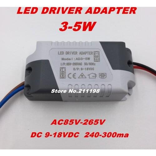 3-5W Dc9-18V Isolated Led Driver Power Supply External Constant Current Lighting Transformers For Diy Led Light