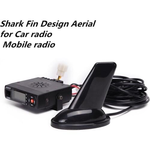 Shark Fin Design Aerial Exquisite 136-174/400-470MHz Dual Band Antenna for Car radio Mobile radio with 5m Pure Copper Cable