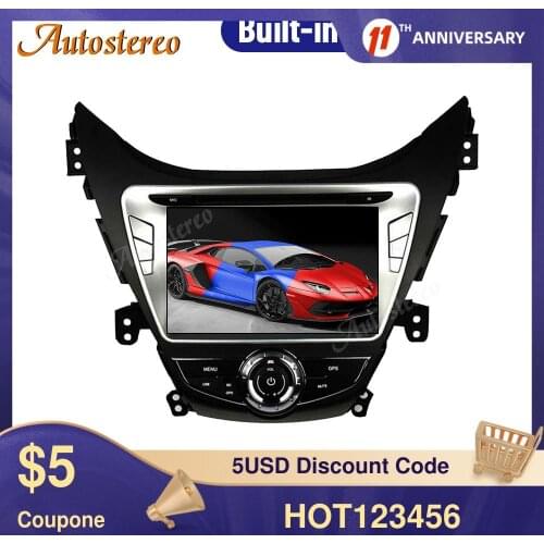 For Hyundai Elantra (MD)2011-2013 Car DVD Player Android10 PX5/PX6 GPS Navigation Auto Radio Stereo Head Unit Multimedia Player
