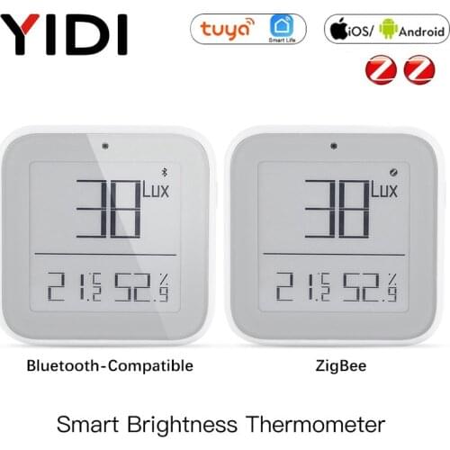 Tuya SmartLife Smart ZigBee Bluetooth-Compatible Mesh Brightness Thermometer Light Temperature Humidity Detector Wireless Remote