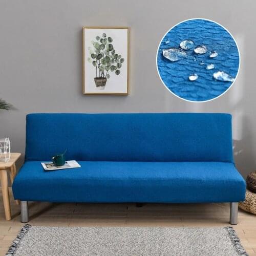 Waterproof Folding Sofa Bed Cover for Living Room Elastic Stretch Magic Futon Covers Without Armrest 3 Seater Couch Slipcovers