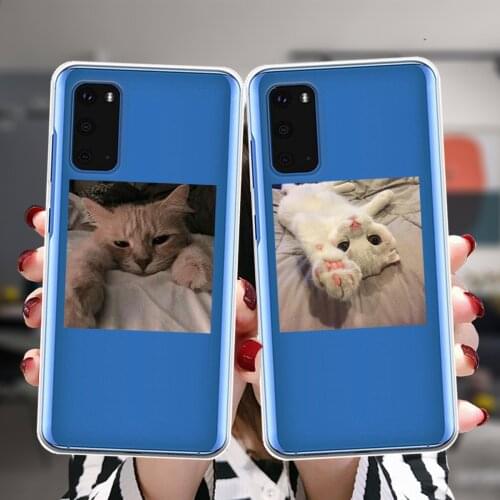 Super Cute Cat Silicone Soft Case For Samsung Galaxy S21 S20 FE S10 Plus NOTE 20 Ultra M02 F62 M62 M21 M30S M31 M31S M51 Cover