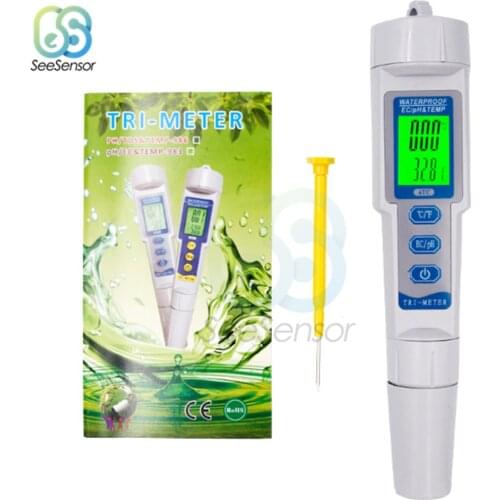 Digital PH Meter Water Quality Tester Monitor TDS/PH/EC Temperature Tester Pen Conductivity Water Quality Measurement Tools