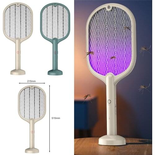 3000V Electric Insect Racket Mosquito Swatter USB Rechargeable Home Fly Bug Insect Zapper Racket Inserts Mosquito Killer Trap