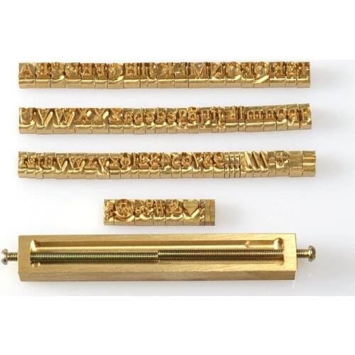 Customized Stamping Embossing Tools T-Slot Combination Of Numbers Copper Mold Carved Letter Stamping Alphabet Leather Punch