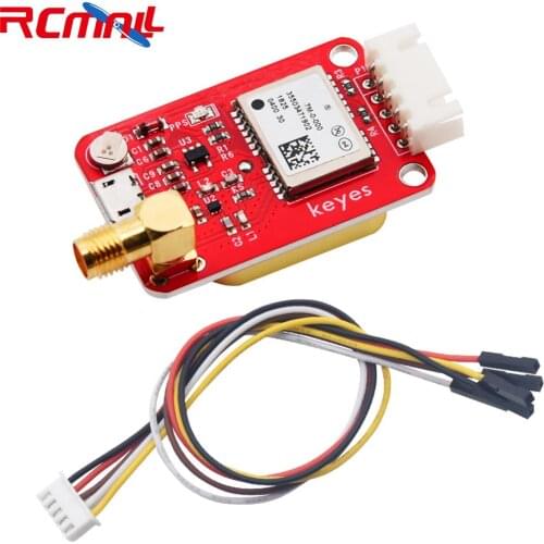 Keyes 7M GPS Satellite Positioning Module with Ceramic Antenna, built-in FLASH, Serial Communication for Arduino RCmall