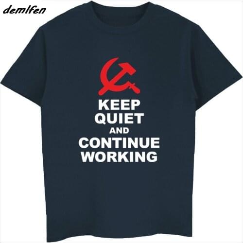 Fashion Summer Style Keep Calm Communis T-Shirt Funny Commie Bernie Stalin Marx Socialist Antifa Joke Tees Men Cotton Shirt