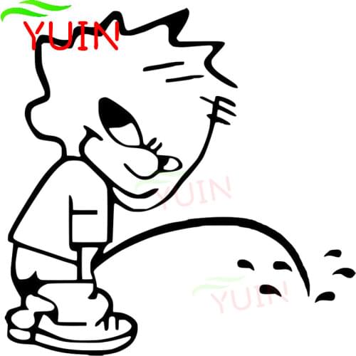 Pissing Boy Car Sticker Fashion Body Window Decoration Personality PVC Waterproof Sunscreen Decal Black/White/Red/Laser/Silver