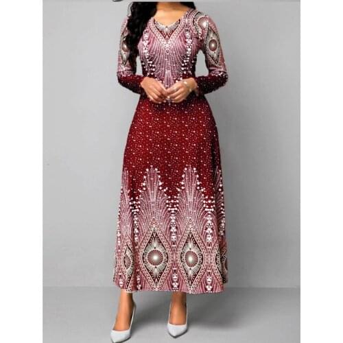 4XL 5XL Plus Size African Long Maxi Dresses Women 2020 African Clothes Africa Dress Print Dashiki Ladies Clothing Ankara Dress