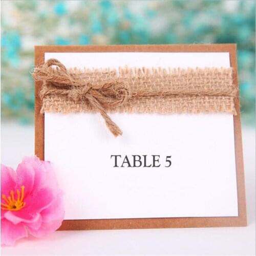 Rustic vintage linen paper card series Wedding seat card 50pcs/lot sign card wedding decoration