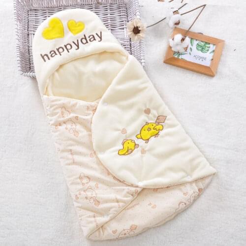 0-12 Months Baby Girls Sleeping Bag Infant Boys Swaddling Blankets Velvet Bedding for Newborn happy baby
