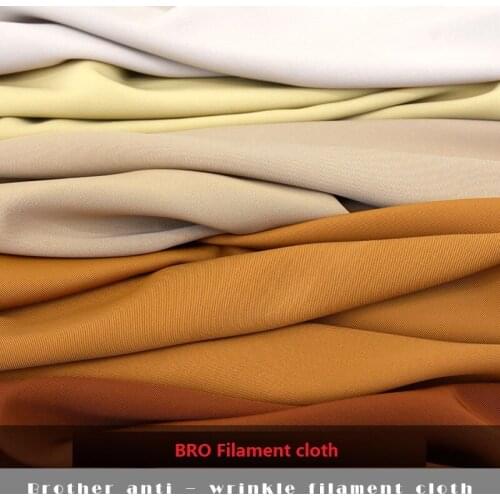 BRO Filament Cloth Brother Anti-wrinkle Filament Fabric Suit Fashion Dress Wide Leg Pants Ice Silk Stretch Drape, 150 cm Wide