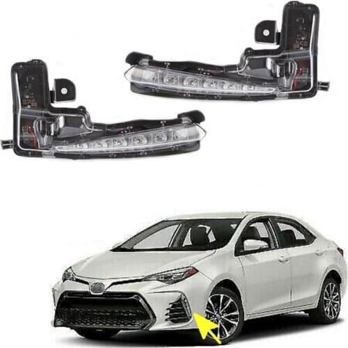 Fog Light Front Bumper Lamp Day Driving Fog Lamp Daytime Running Light for Toyota Corolla SE 2017 2018