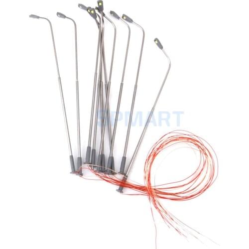 New Arrivals 2015 Model LED Street Lamp Lights Single Head Train Layout Scenery 1:100 10pcs