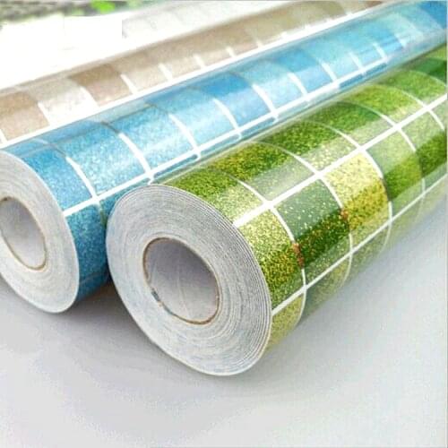 Bathroom waterproof wall sticker PVC mosaic tile wallpaper kitchen walls paper oil proof stickers self adhesive wallpapers