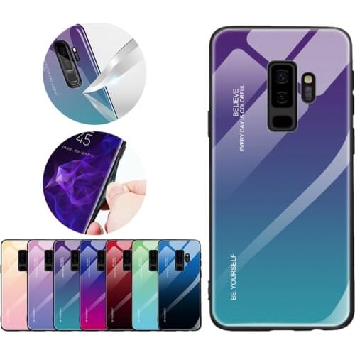 Tempered Glass Protective Case For Samsung Galaxy Note 9 S8 S9 J8 J6 A6 A8 Plus 2018 For Samsung Phone Housing A5 A7 2017 Cover