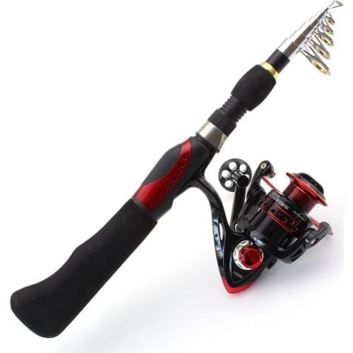 1.65M ultrashort Carbon Fishing Rod and Spinning Reels Combo Portable Tackle Fishing Tackle Set line Free gift Promotion