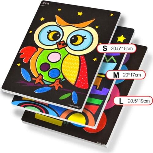 10/24/26 Sheet DIY Color Sand Painting Cards Drawing Art Craft Kid Education Toy