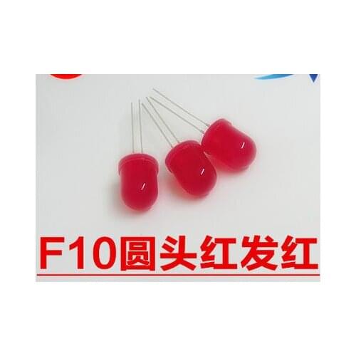 10MM RED LED Round head. Highlighted. led.ZIP 50pcs