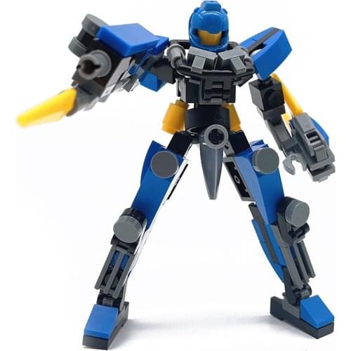 100Pcs Robot Building Blocks Kids Toys Armor Anime Figure Model 12cm Mech Warrior Action Figure Assembling Block Dolls Toys