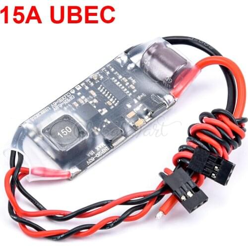 15A UBEC Lowest RF Noise BEC Full Shielding Antijamming Switching Regulator for RC Helicopters Fixed-wing Aircraft