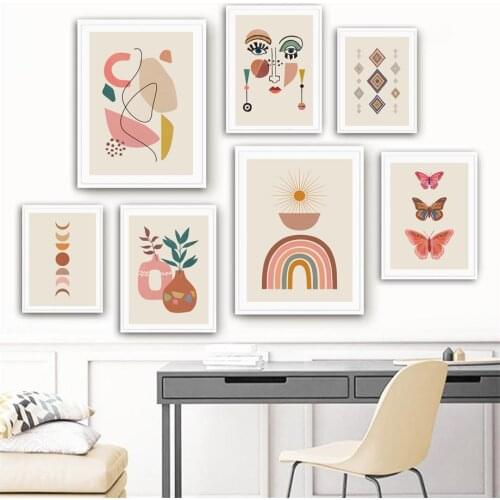 Abstract Geometric Patterns Illustration Nordic Posters And Prints Wall Art Canvas Painting Wall Pictures For Living Room Decor