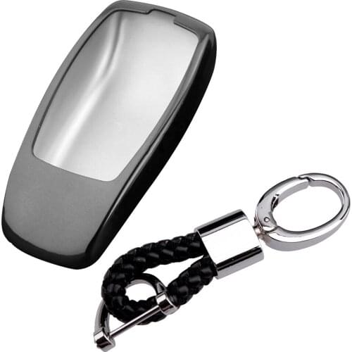 Beler Car Key Shell Cover Case Fob Holder with Chain Fit for Mercedes-Benz A C E S G CLASS CLS GLE Black Accessories