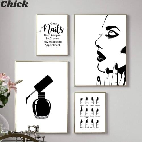 Nail Salon Quotes Makeup Wall Art Posters And Prints Nail Tech Artist Gift Fashion Art Picture Canvas Painting Nail Beauty Decor