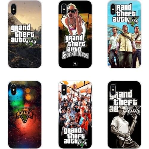 For Apple iPhone X XR XS 11 12Pro MAX 4S 5S 5C SE 2020 6S 7 8 Plus ipod 5 6 GTA 5 Game Accessories Phone Cases Covers