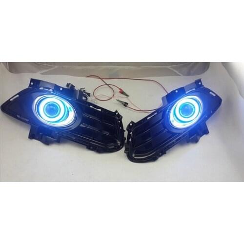 Top quality Free shipping,2x Daytime Running Lights car styling DRL fog lights + Angel Eyes Kit For Ford Mondeo Fusion 2013-2016