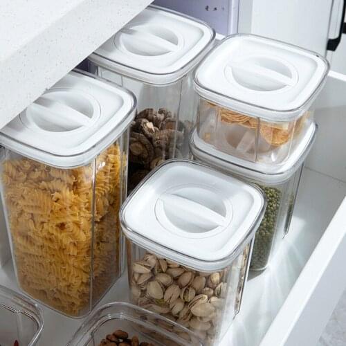 Youpin Airtight Storage Sealed Bulk Food Container Storage Tank Square Kitchen Household Moisture Proof Snacks Fresh-keeping Box