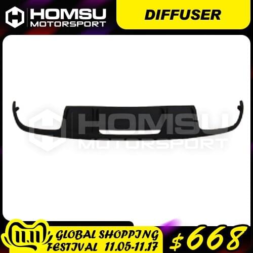 PP Rear Bumper Diffuser Lip with Exhaust Tips Rear Diffuser for Merce-des CLS Class W218 CLS300 CLS350 CLS450 CLS63 2015-2018