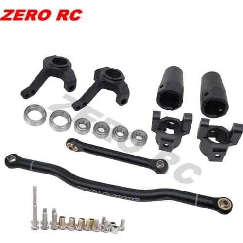 CNC ALLOY Front Steering Link Set, Knuckles, C Hub Carrier , Rear Axle Lock Out, Bearings For Axial SCX10 Rc Crawler Truck