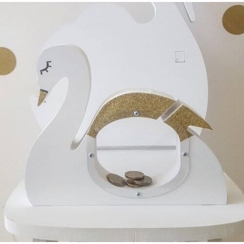 Cute Swan Coin box for boy kids birthday present Children'd day gift baby room cute decoration