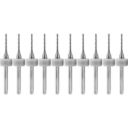 10pcs 0.1mm-1mm Carbide PCB Drill Bits Print Circuit Board Mini CNC Drilling Bit Set