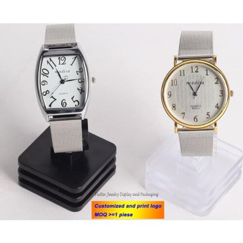 Newest Fashion Acrylic Watch Holder Watch Showing Stand Jewelry Display Rack Organizer Case Clear and Black Available