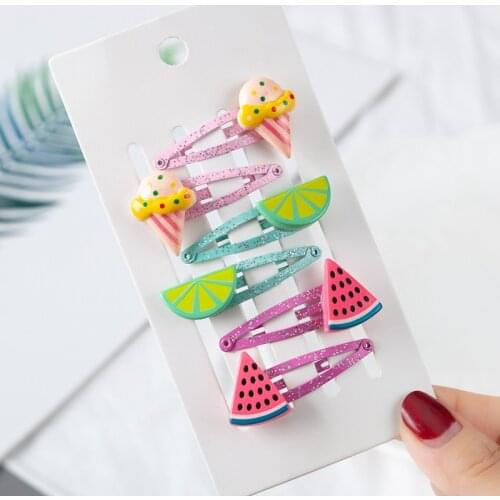 New Cute Cartoon Fruit BB Clip Baby Children Girls Kids Hair Clips Bobby Pins Barrettes Accessories Hairpins Hairgrip Headdress