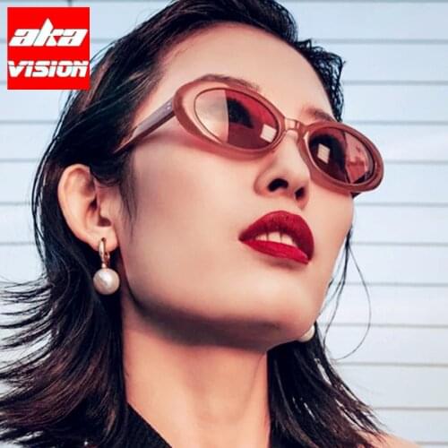 AKA VISION 2021 Oval Retro Sunglasses Women Luxury Brand Eyewear for Women/Men Designer Glasses Women Mirror Gafas De Sol Mujer