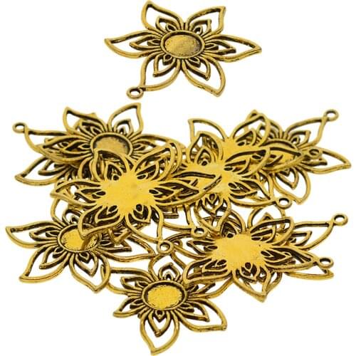 20Pcs Pendant Blank Bezel Cameo Setting Tray Diamonds Holder Earrings Base