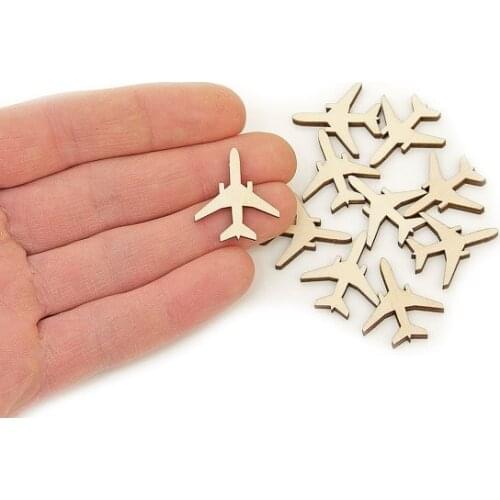 Plane Wood Craft Shapes Ornament Art Projects Craft Decoration Gift